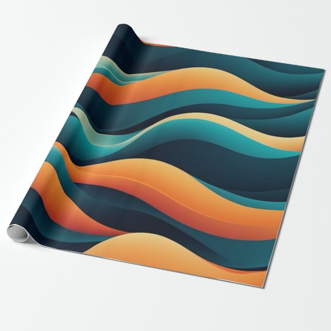 PAPEL DE PRESENTE ABSTRATO WAVES (Desenrolado)