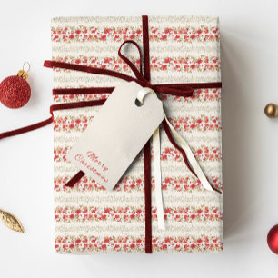 Papel De Presente abundância de natal folhagem botânica elegante