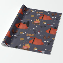 Papel De Presente Acampamento ao ar livre Adventure Summer Campfire