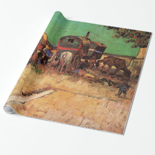 Papel De Presente Acampamento de Ciganos com Caravanas, Van Gogh