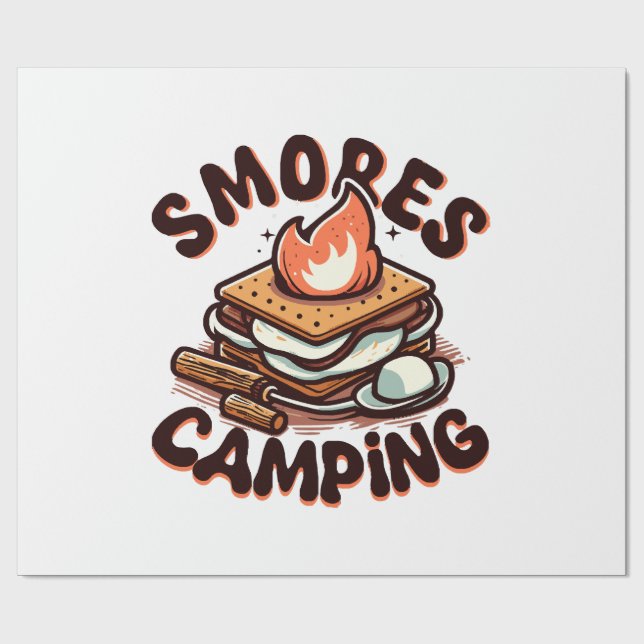 Papel De Presente acampamento de smores (Aberto)
