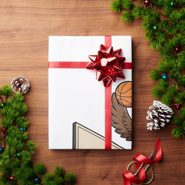 Papel De Presente Ação de Graças à Turquia Dunking Basball Engraçado (Presente de Natal)