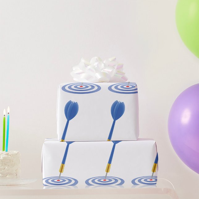 Papel De Presente Acertar no Alvo Dardo Azul no Centro (Criador carregado)