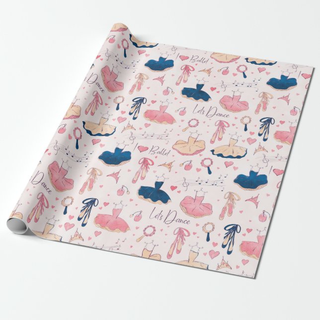 Papel De Presente Acessórios do Balé (Desenrolado)