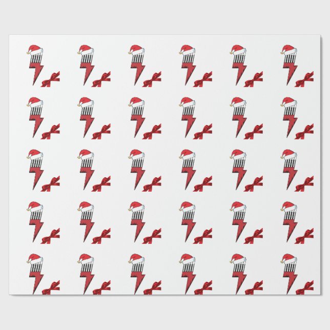 Papel De Presente Acionado Pelo Natal Da Produção De Som (Aberto)