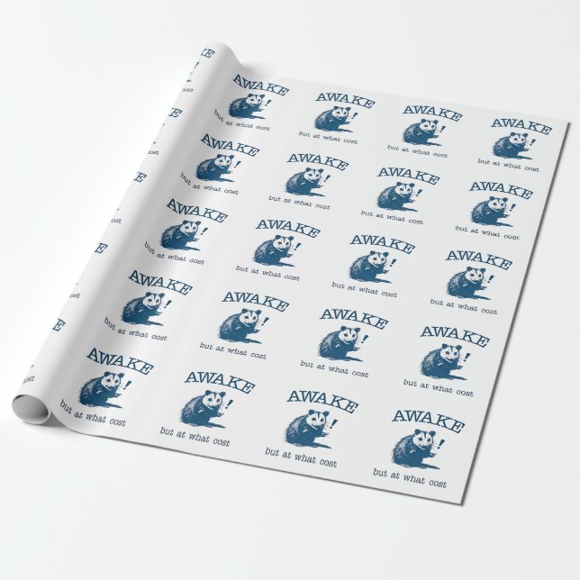 Papel De Presente Acorde, mas em que costa Opposum Possum Retro (Desenrolado)