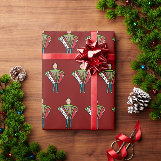 Papel De Presente Acordeão (Presente de Natal)