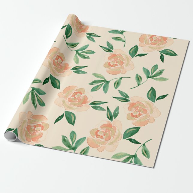 Papel De Presente Acordos De Flor De Casamento (Desenrolado)