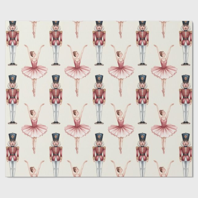 Papel De Presente Acrata de Noz e Bailarina dançarina de ballet      (Aberto)
