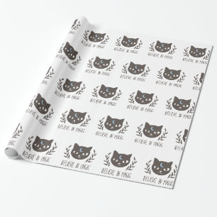Papel De Presente Acredite em mágica - Escolha a cor de fundo