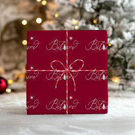 Papel De Presente Acreditem no Elegante Script Holiday Wrapping Pape