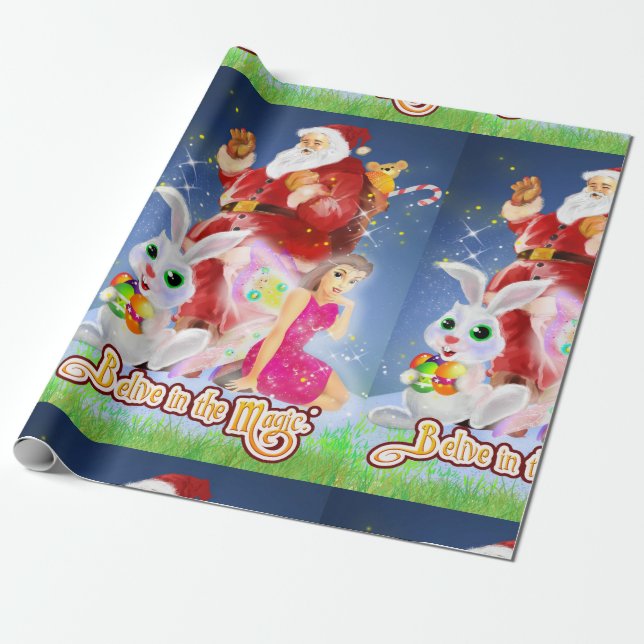 Papel De Presente Acreditem no Magic Wrapping Paper (Desenrolado)
