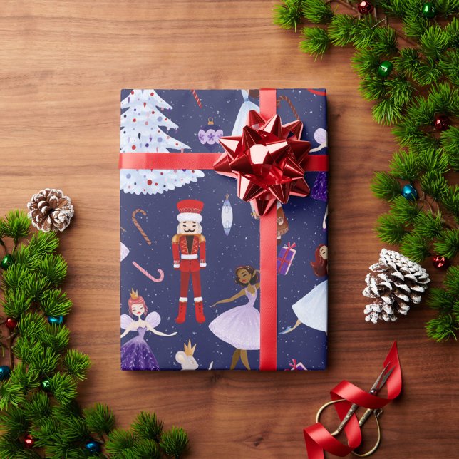 Papel De Presente Açucareiros Fofos Soldados de Natal Marinho Bailar (Criador carregado)