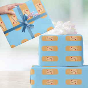 Papel De Presente adesivo band-aid curativo personalizável texto
