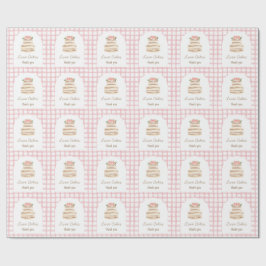 Papel De Presente Adesivo Comercial de Bolo de Casamento Personaliza