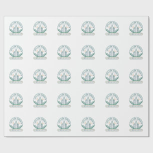 Papel De Presente Adesivo de Agricultura Urbana Skyline Sprouts   Ja