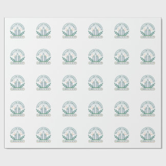 Papel De Presente Adesivo de Agricultura Urbana Skyline Sprouts | Ja