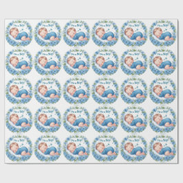 Papel De Presente Adesivo de Chuvada de Bebê Menino