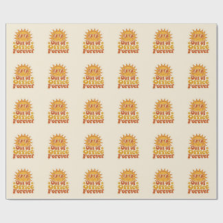 Papel De Presente Adesivo de Sol Sorridente "Fora do Escritório" Ret