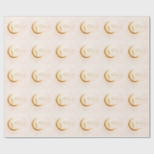 Papel De Presente Adesivos Mínimos de Ouro do Ramadão – Islâmico Ele