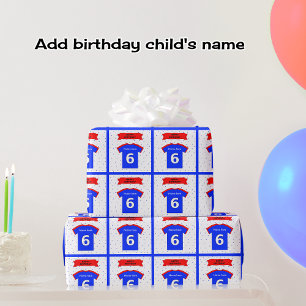 Papel De Presente Adicionar camiseta de aniversário de 6 de nome