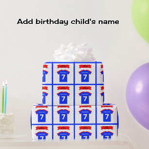 Papel De Presente Adicionar camiseta de aniversário de 7 de nome