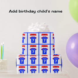 Papel De Presente Adicionar camiseta de aniversário de 7 de nome