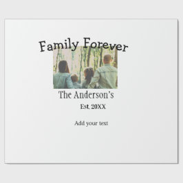 Papel De Presente Adicionar nome de família foto ano rusticidade fer