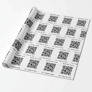 Papel De Presente Adicione seu nome de empresa de código QR de negóc