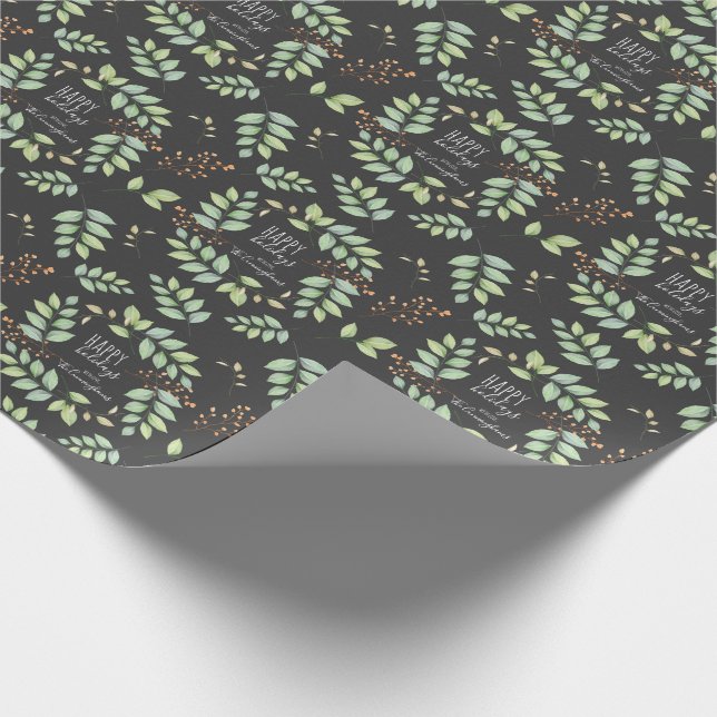 Papel De Presente Adicione seu nome | Feriados de Folhagem Verde em  (Ponta)