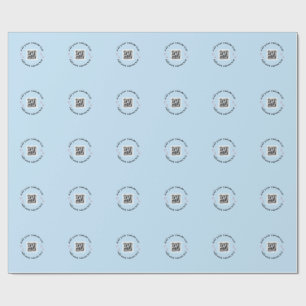 Papel De Presente Adicione seu texto personalizado código de barras
