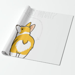 Papel De Presente Adivinhem o que o bumbum Corgi Engraçado, Welsh C