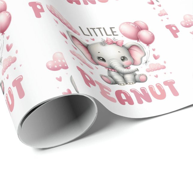 Papel De Presente Adorable Girl Little Peanut  (Ponta do rolo)