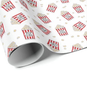 Papel De Presente adoradores de filmes de pipoca de pelúcia fofa