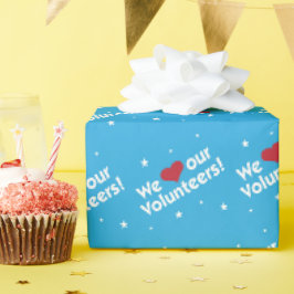Papel De Presente Adoramos Nosso Coração de Voluntários
