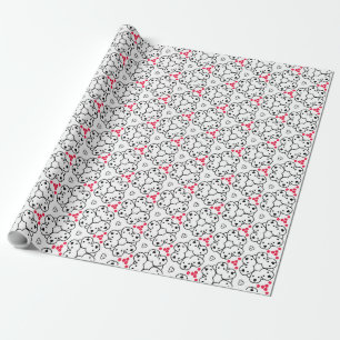 Papel De Presente Adorável Design de Padrão Temático de Cachorro