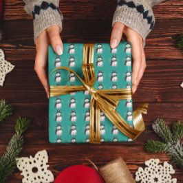 Papel De Presente Adorável Snowman