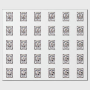Papel De Presente Adote Não Compre Gato Resgate de Gatos Adoção Vint