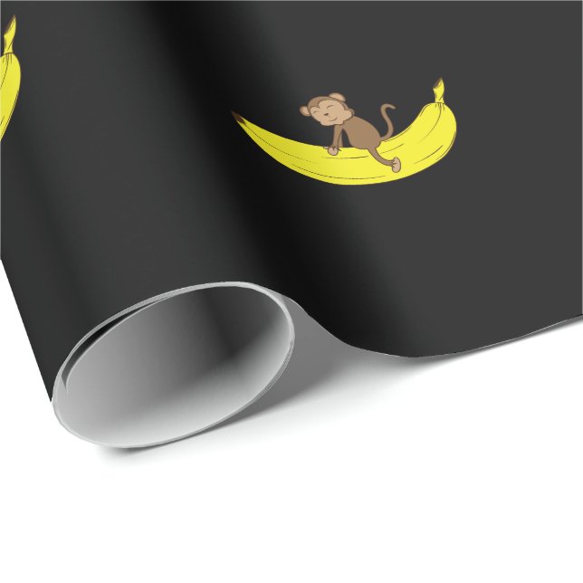 Papel De Presente Affe reitet auf Banane (Ponta do rolo)
