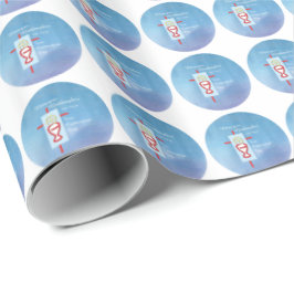 Papel De Presente Afilhada, Primeira Comunhão, Turquesa