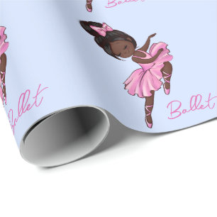Papel De Presente África-americana Ballerina rosa, Balé roxo