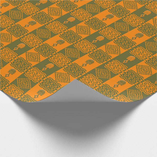 Papel De Presente Africano geométrico étnico (Ponta)