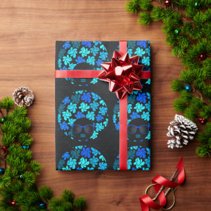 Papel De Presente Afro Diva Azul 