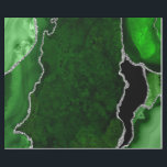 Papel De Presente Ágata Brilhante Faux Verde e Prata<br><div class="desc">Este papel de embrulho é elegante e versátil.</div>