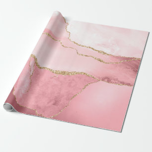 Papel De Presente Agate Dourado e embaçado