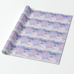 Papel De Presente Agate Glitter Trendy Blue Roxo