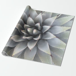 Papel De Presente Agave Succult Plant Cactus Green Sage