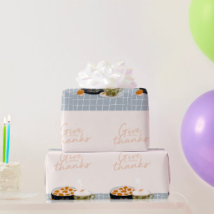 Papel De Presente Agradeça pelas Noites Aconchegantes e Guloseimas d