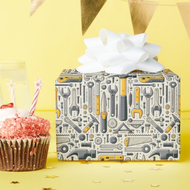Papel De Presente Agrupamento de ferramentas DIY (Festa de aniversário)