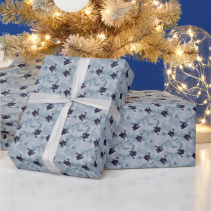 Papel De Presente Agrupamentos De Groselha Preta, Folhas Pálidas Sob